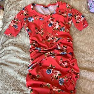 Pink lush maternity dress